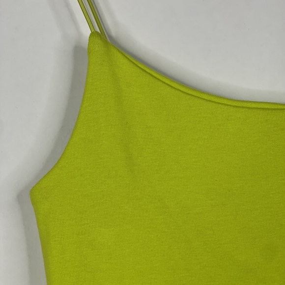 2/$30 ZARA Ribbed Slip Dress Apple Green Pullover Sphagetti Strap Mini #6968 - Picture 5 of 14